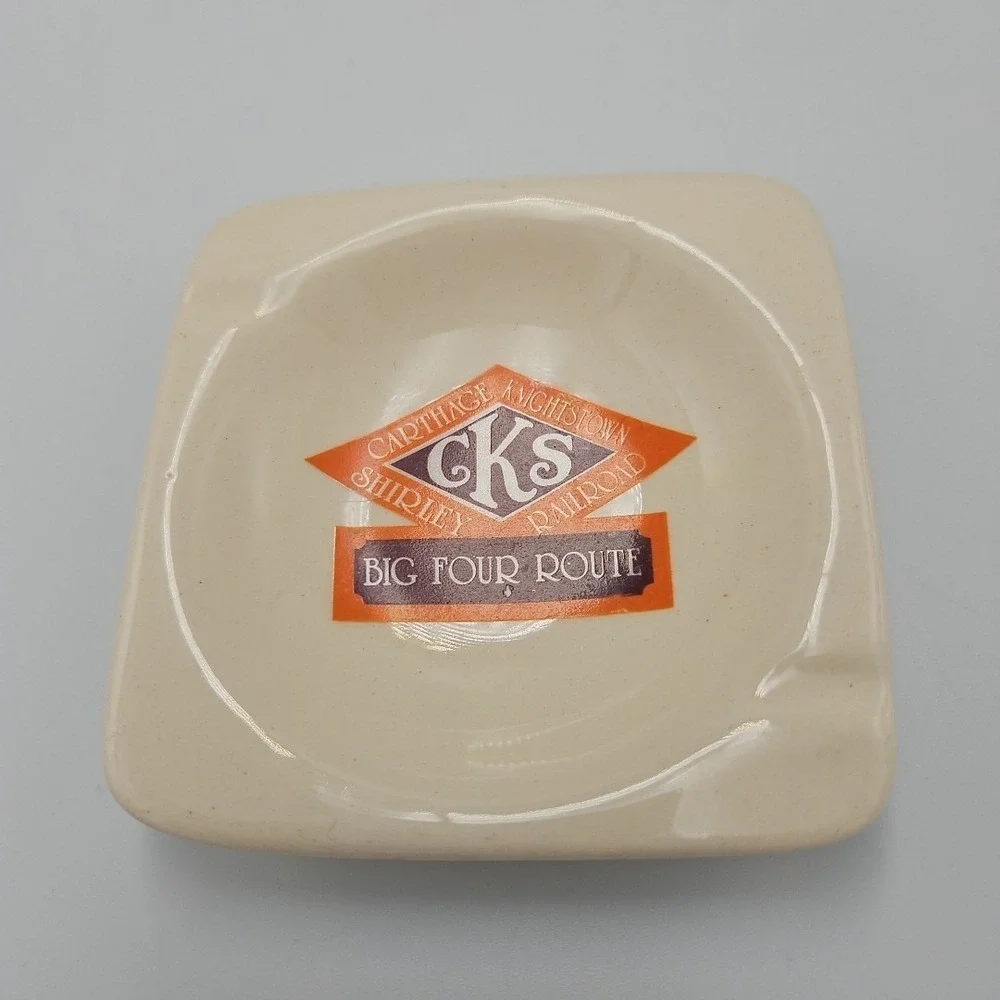 VINTAGE CKS Shirley Railroad Big‎ Four Route Ashtray 3